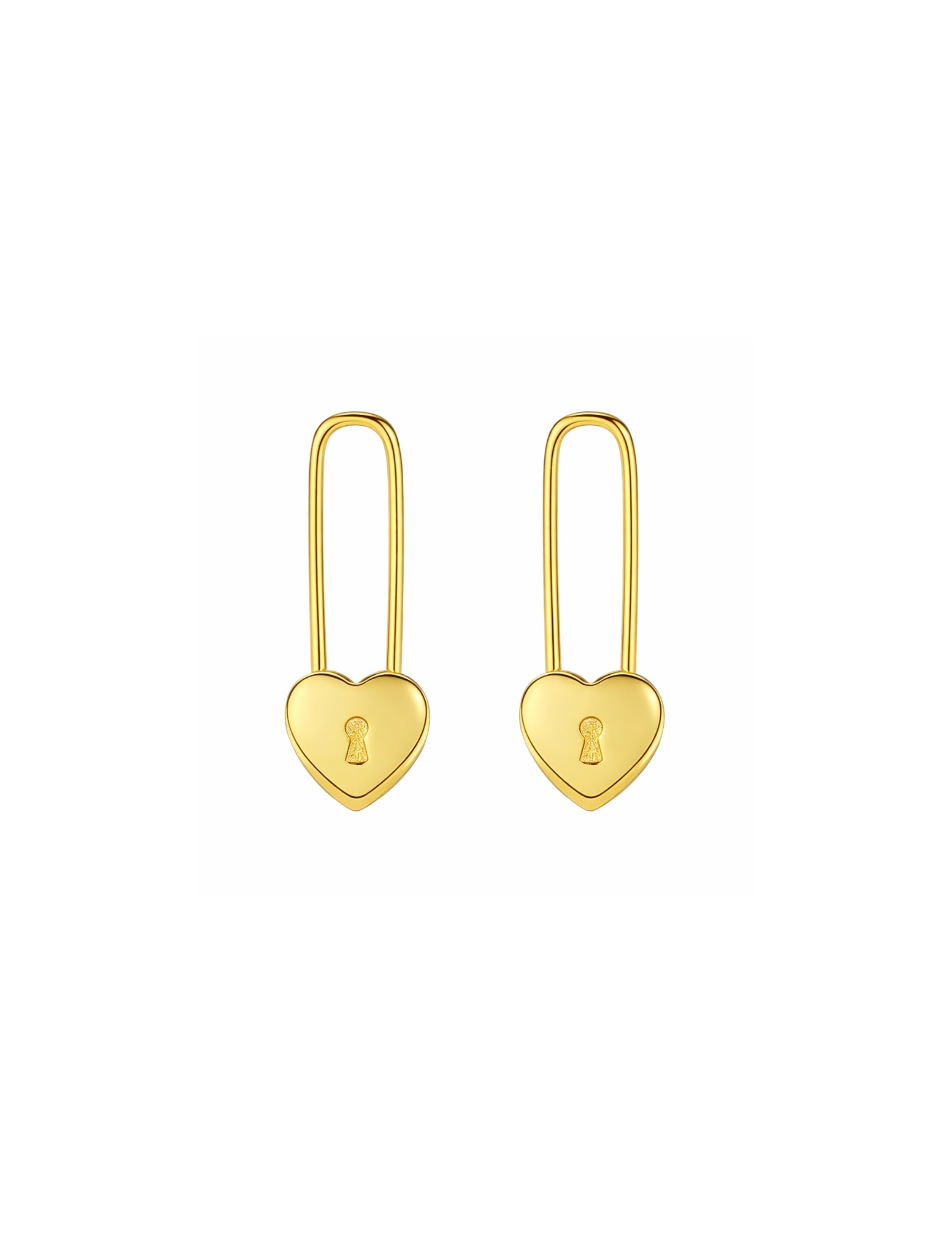 Heart Pin Earring|愛心迴紋針耳環