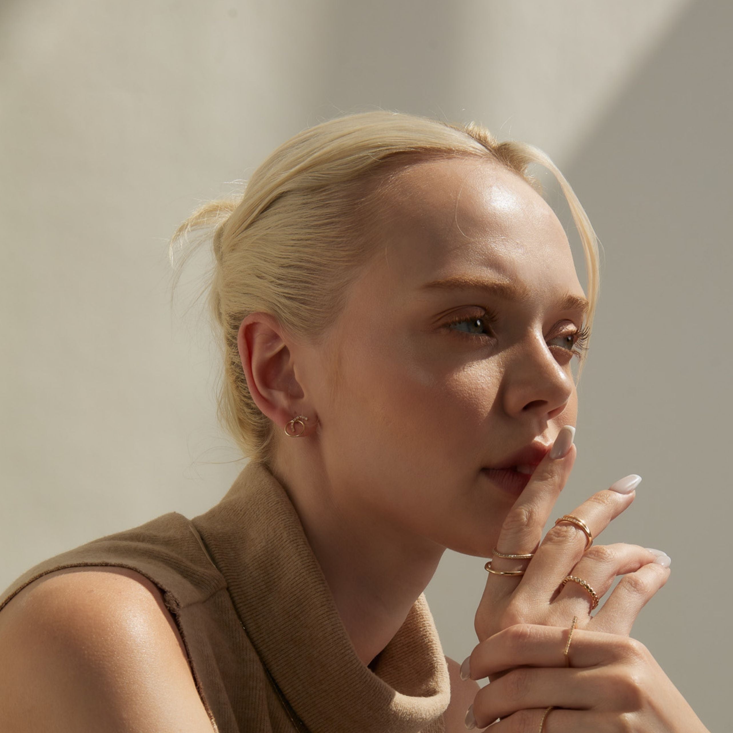 Diamond Circle Earring