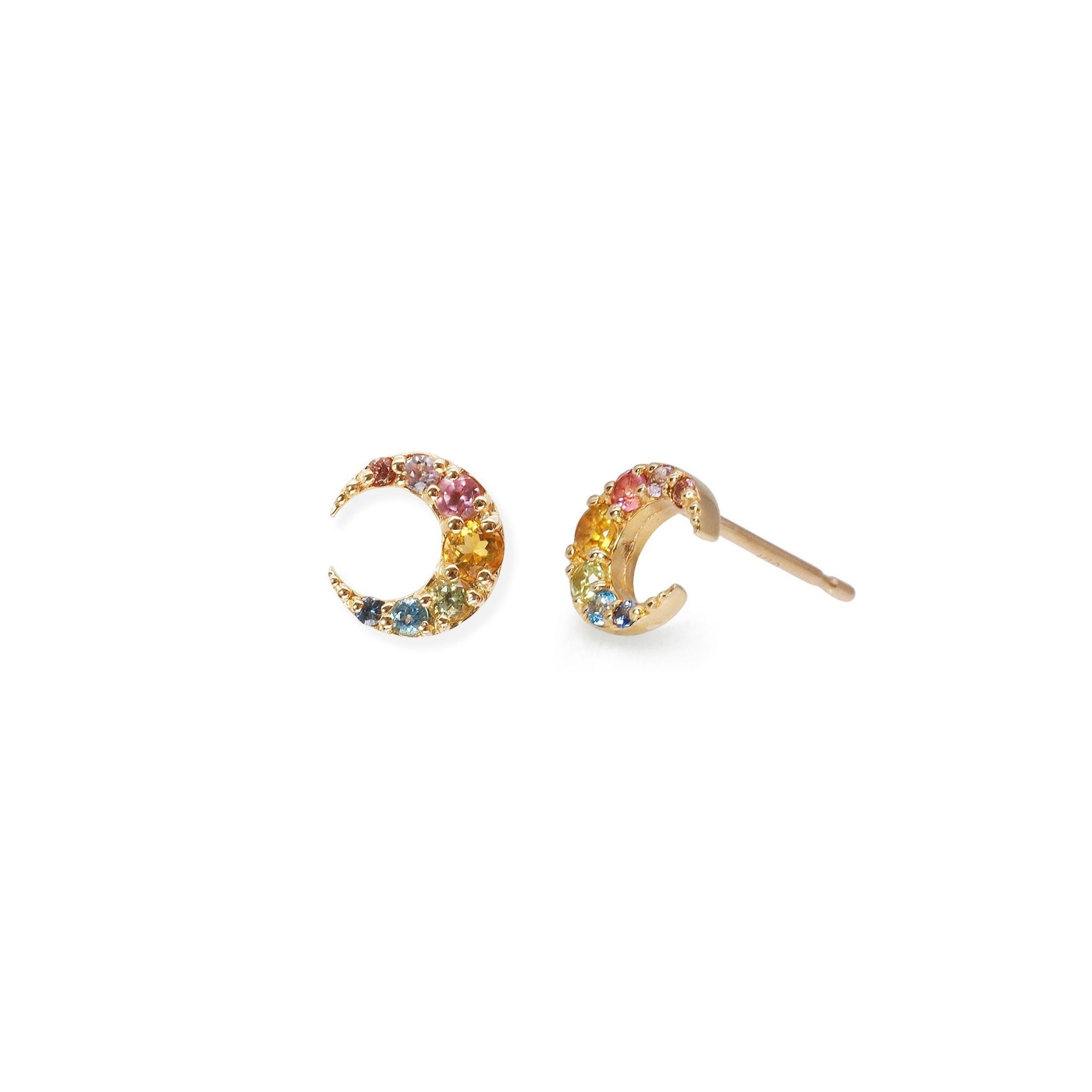 Rainbow Moon Earring