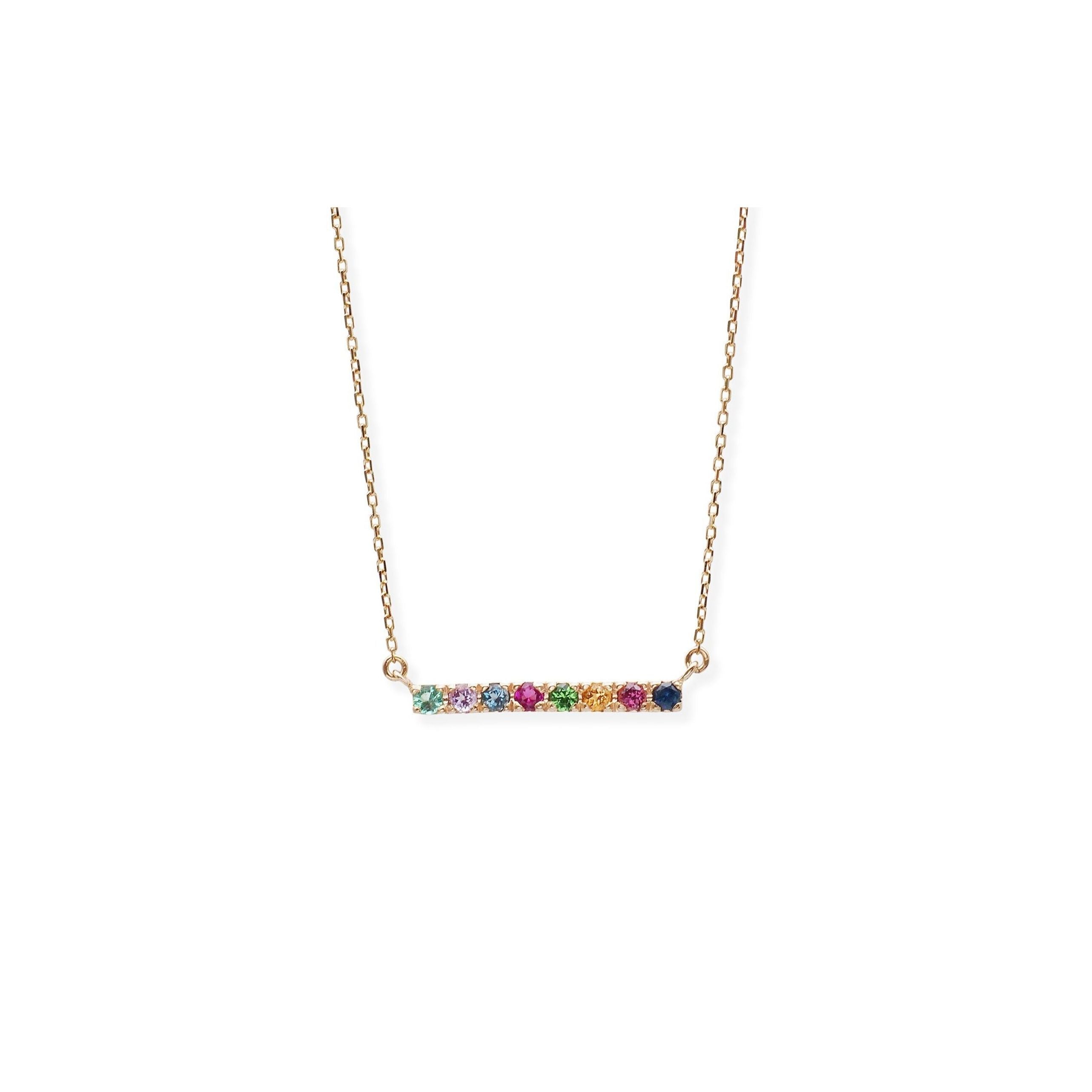 Rainbow Bar Necklace