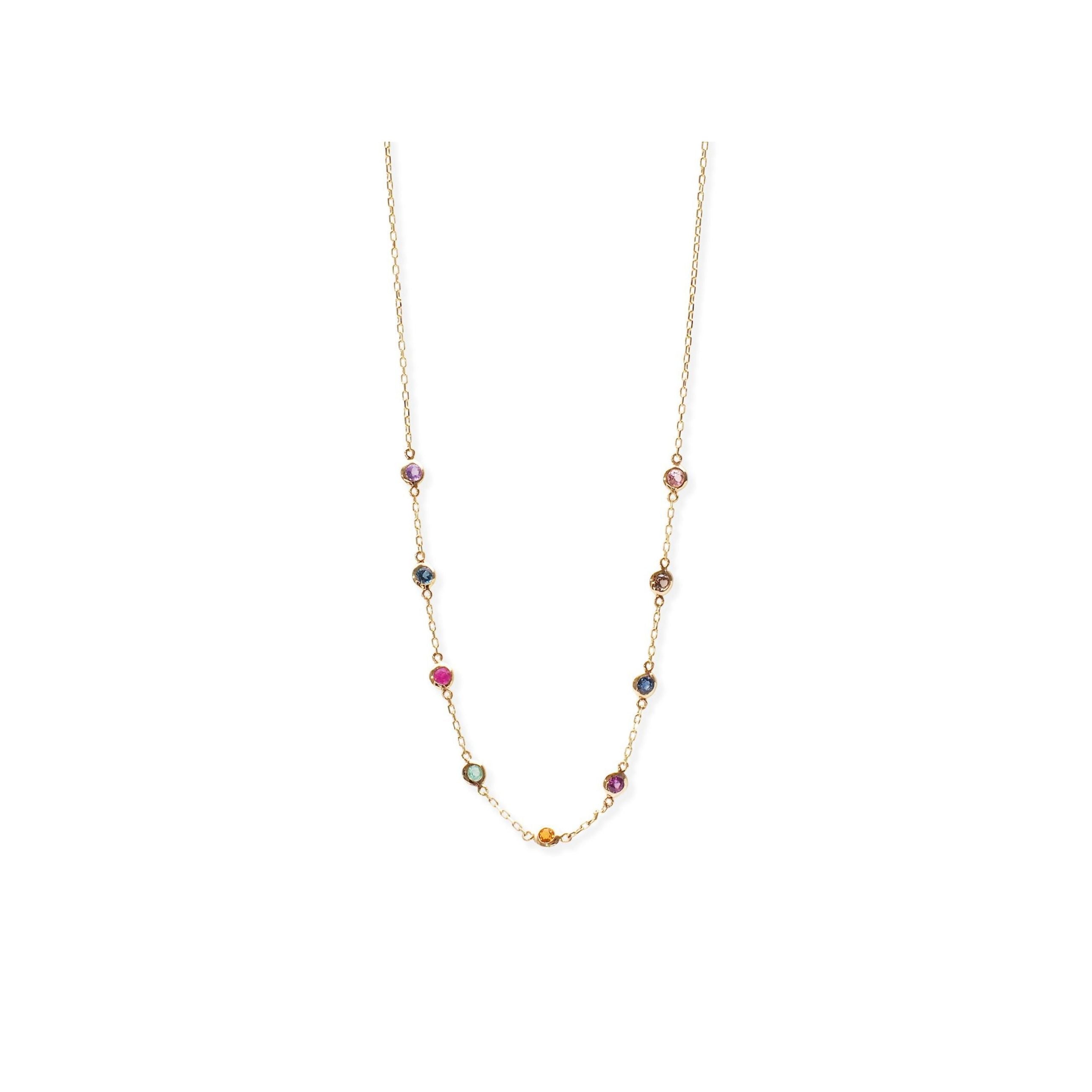 Rainbow Gem Necklace