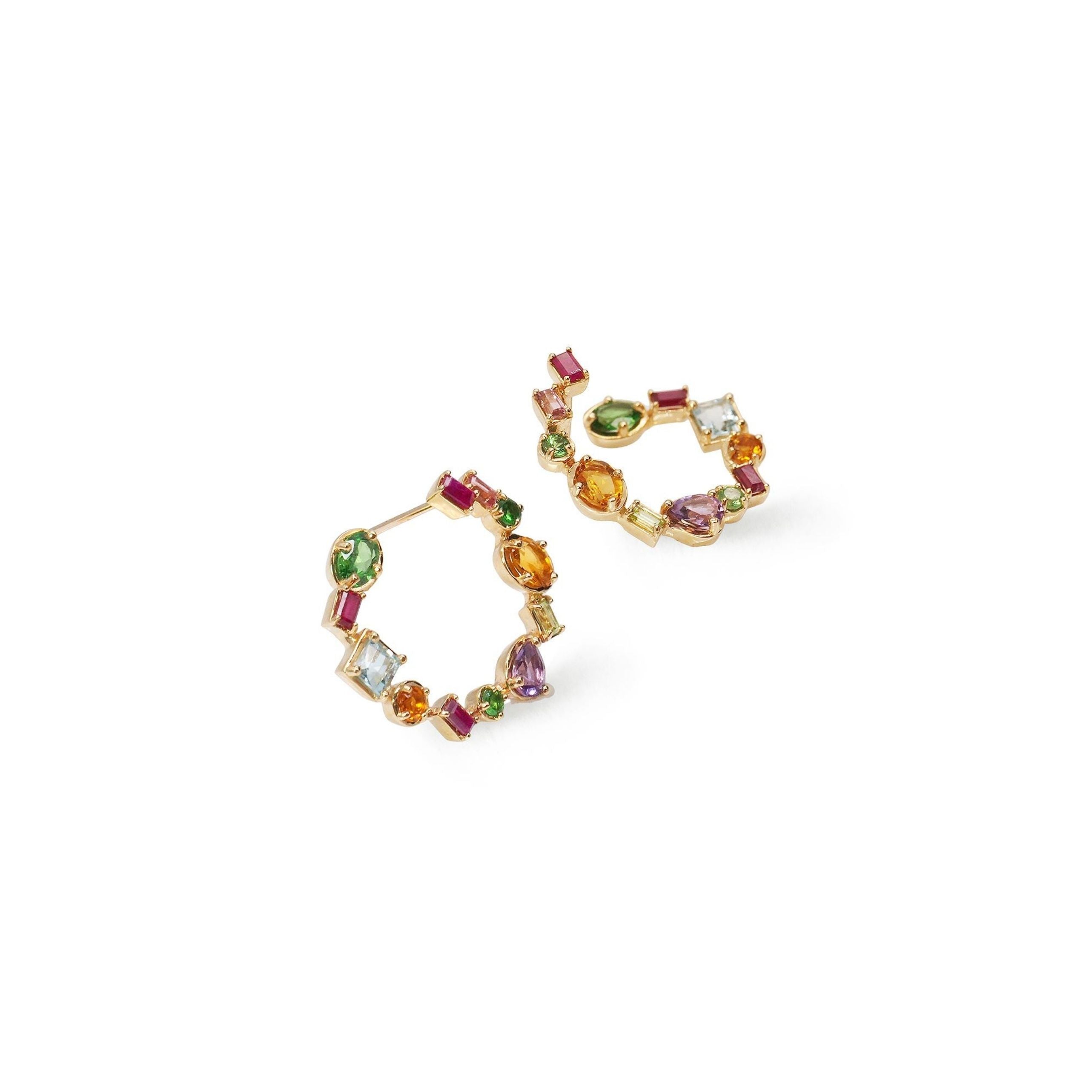 Rainbow Big Hoop Earring