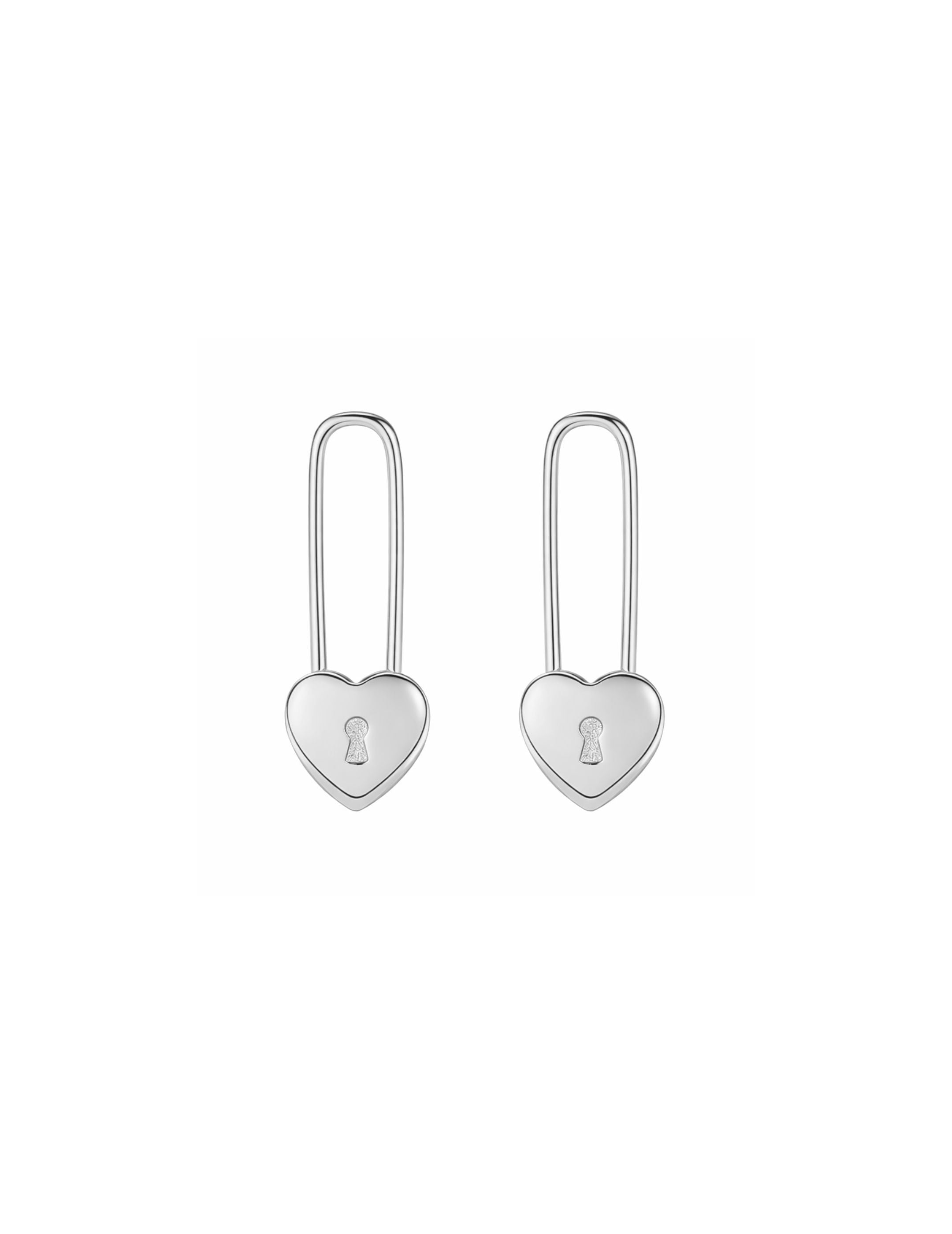 Heart Pin Earring｜愛心迴紋針耳環