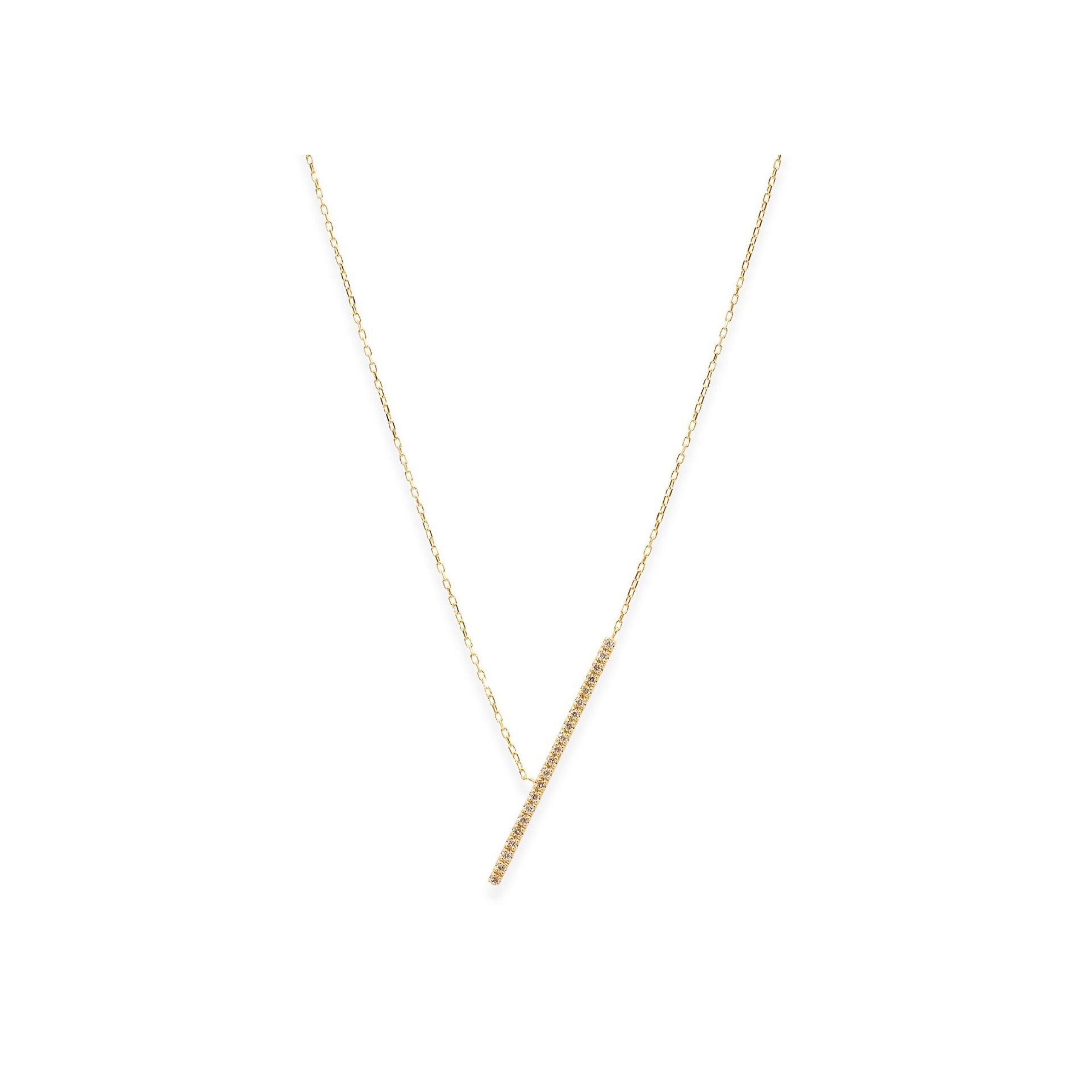 Sleek Diamond Necklace (L)