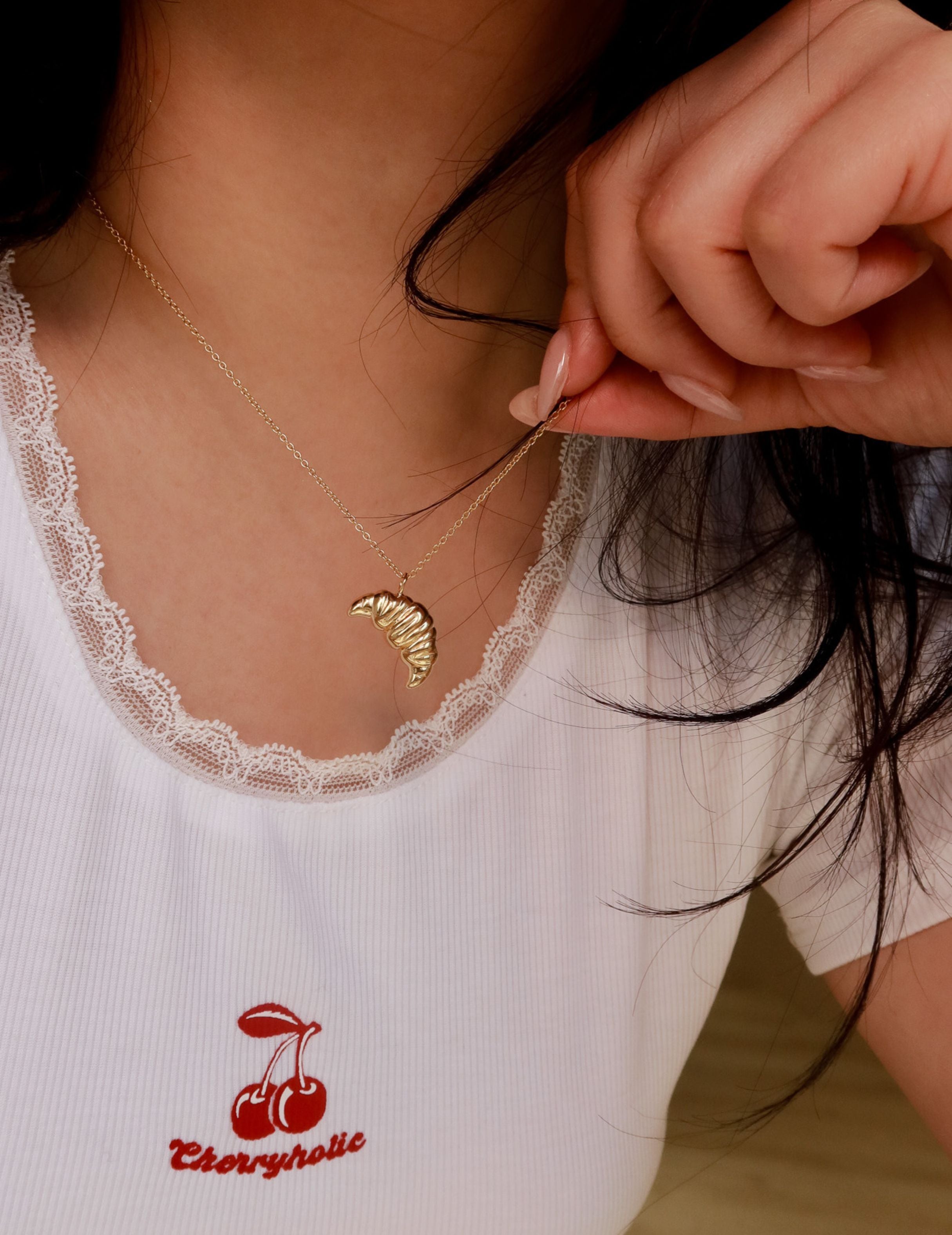 Jumbo Croissant Necklace｜超大可頌項鏈