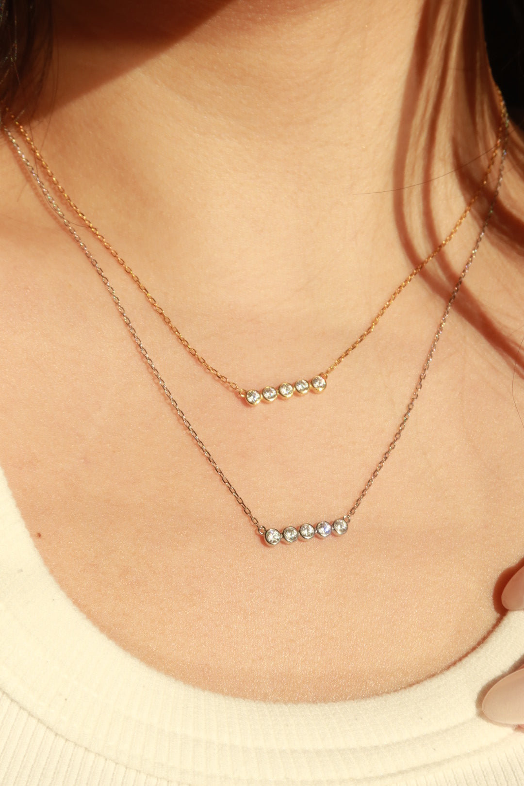 Diamond Bar Necklace｜排鑽項鍊